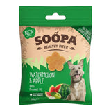 Connemara Country Soopa Watermelon & Apple dog treats, hypoallergenic, grain-free, with coconut oil. Features a flower-shaped treat.
