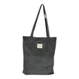 Connemara Country grey corduroy tote bag with shoulder straps and a top zipper closure, featuring a brand label.