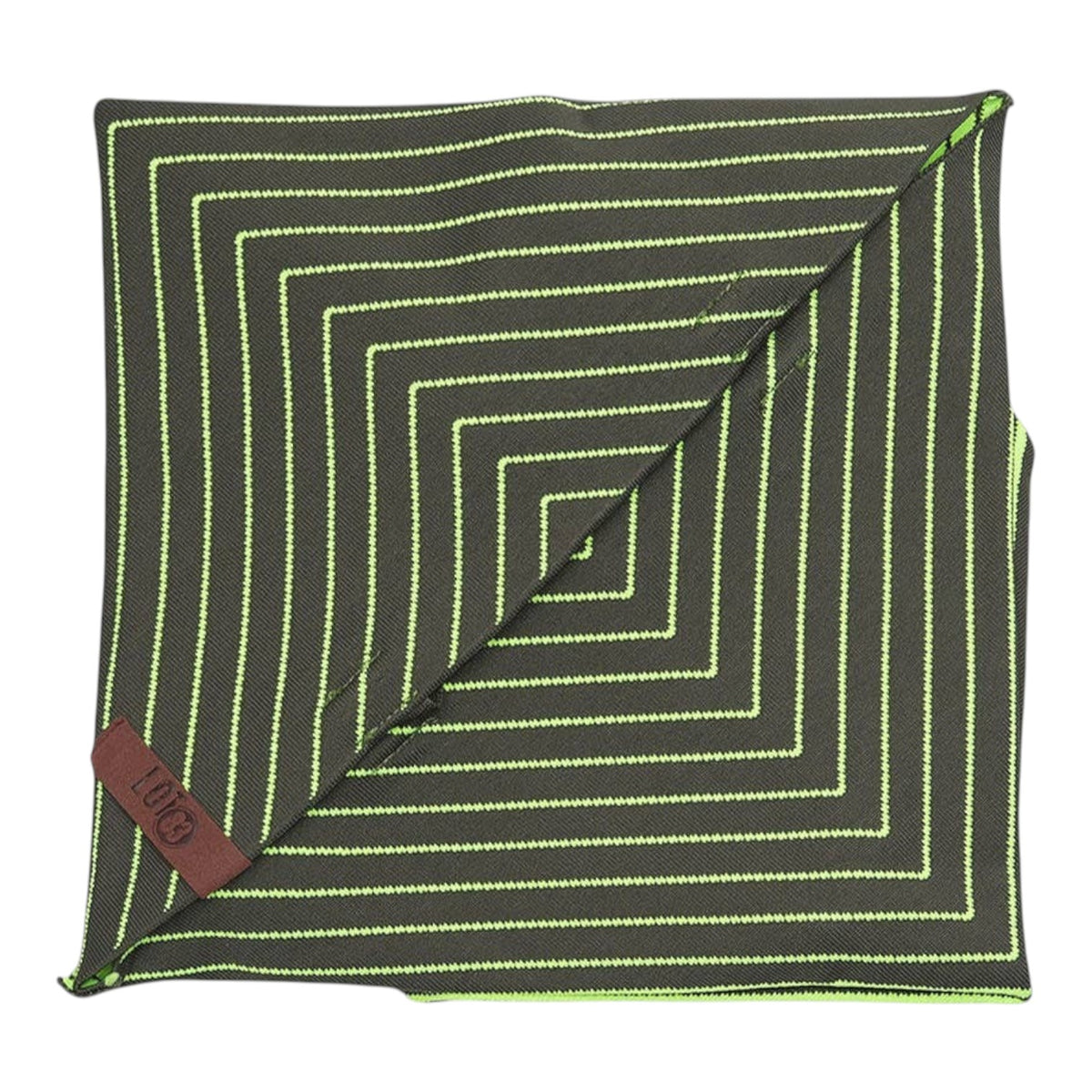 Connemara Country LOT83 Lexi 16 foldable shopper bag in dark grey with lime green geometric square pattern