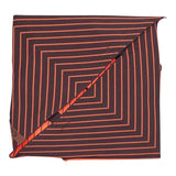 Connemara Country LOT83 Lexi 10 foldable shopper bag in brown and orange with a geometric striped pattern