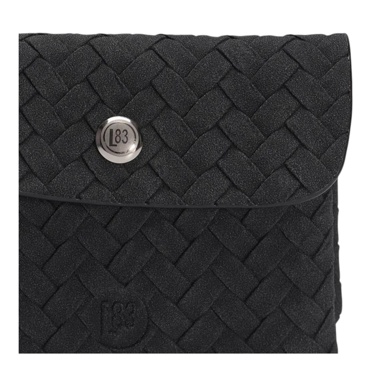Connemara Country LOT83 Fenna 29 black woven wallet with silver hardware and embossed logo detail