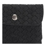 Connemara Country LOT83 Fenna 29 black woven wallet with silver hardware and embossed logo detail