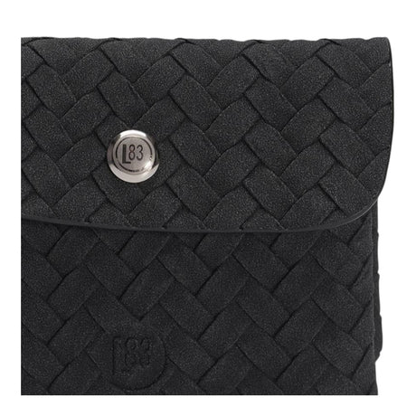 Connemara Country LOT83 Fenna 29 black woven wallet with silver hardware and embossed logo detail