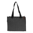 Connemara Country LOT83 Femke 38 black and white knitted tote bag with vegan leather strap and zip closure