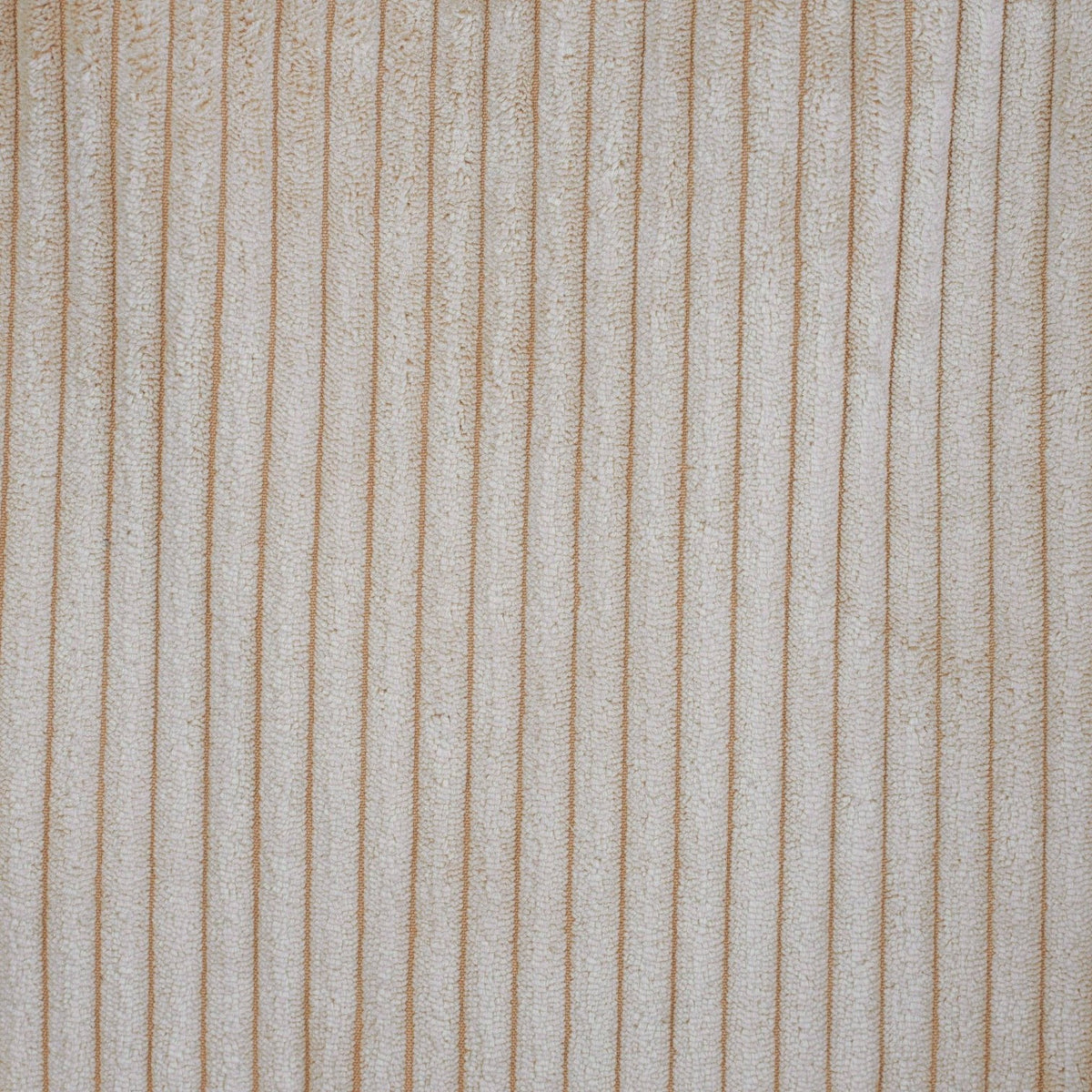 Close-up of Connemara Country mocha beige wide-wale corduroy fabric texture for a mobile phone pouch