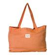 Connemara Country De La Mur Gina rectangular orange fabric tote bag with shoulder straps for travel and beach use