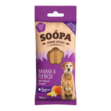Connemara Country Soopa Senior Dog Dental Sticks with Banana, Pumpkin & Flaxseed. Grain-free, low calorie, hypoallergenic treats.