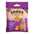 Connemara Country Soopa Senior Bites Banana & Pumpkin dog treats, grain-free, low calorie, 100% plant-based ingredients.