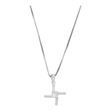 Connemara Country sterling silver St Brigit's Cross pendant on a delicate box chain, featuring traditional Irish design