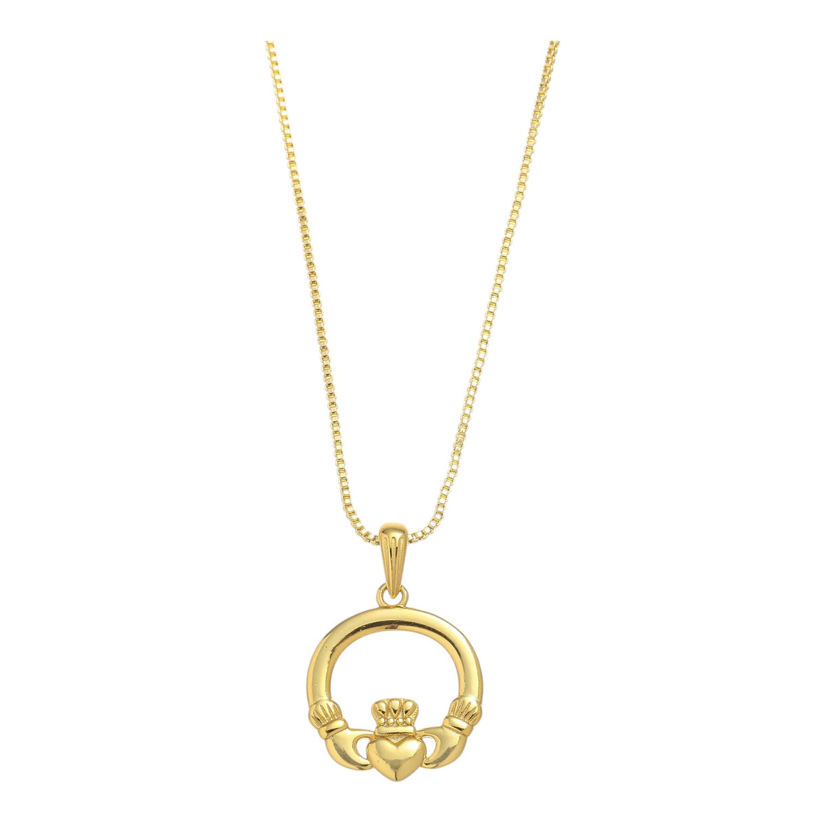 Celtic Ore Claddagh Pendant Gold Vermeil