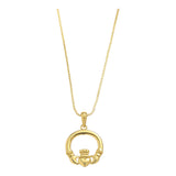 Celtic Ore Claddagh Pendant Gold Vermeil