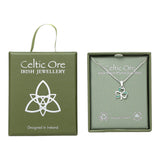 Celtic Ore Shamrock with CZ S Line Pendant
