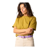 Billy Belt Women's Solid Elastic Braided Belt Purple