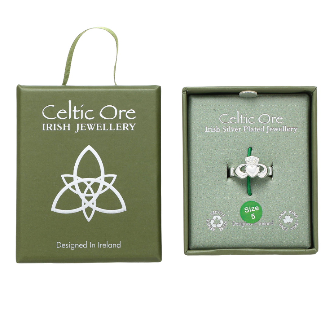 Celtic Ore Plain Claddagh Ring