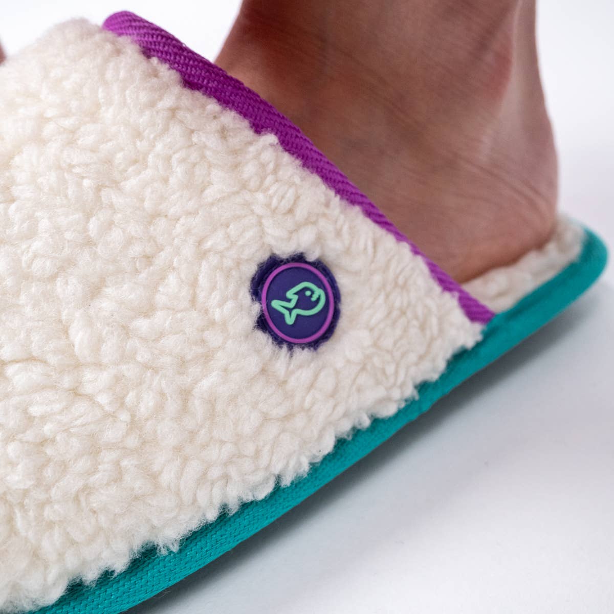 Billy Belt Purple Sherpa Slippers