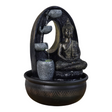 Connemara Country Zen Aroma Buddha fountain with multi-level water flow, realistic stone-look resin, and LED lighting.