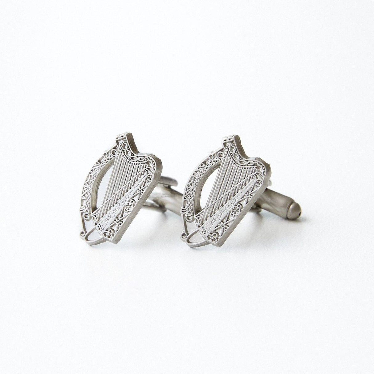 CastleKnock Designs Irish Harp Cufflinks - Silver
