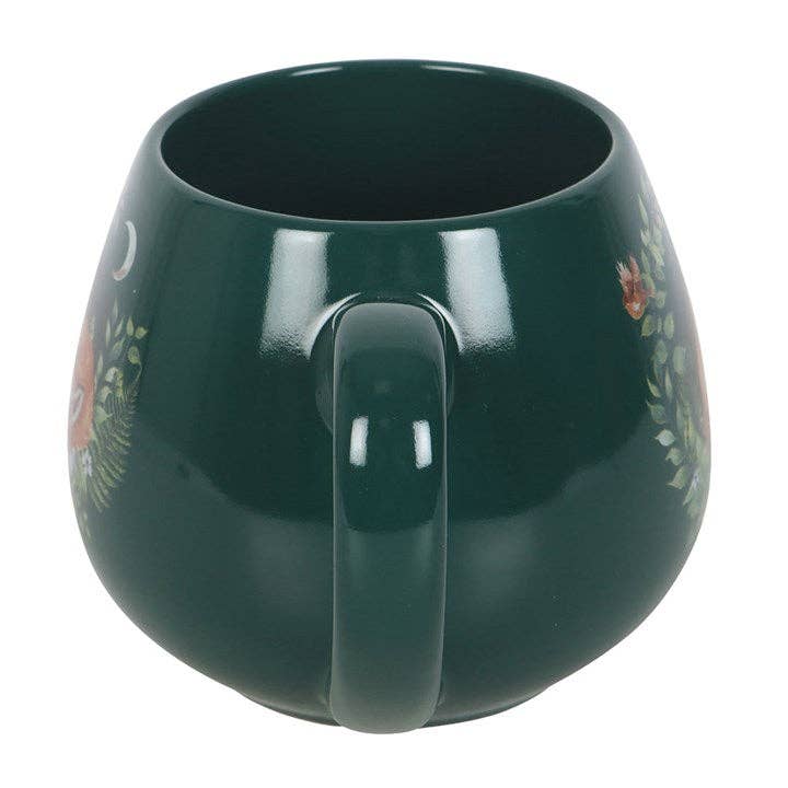 SD Green Sleeping Fox Rounded Mug