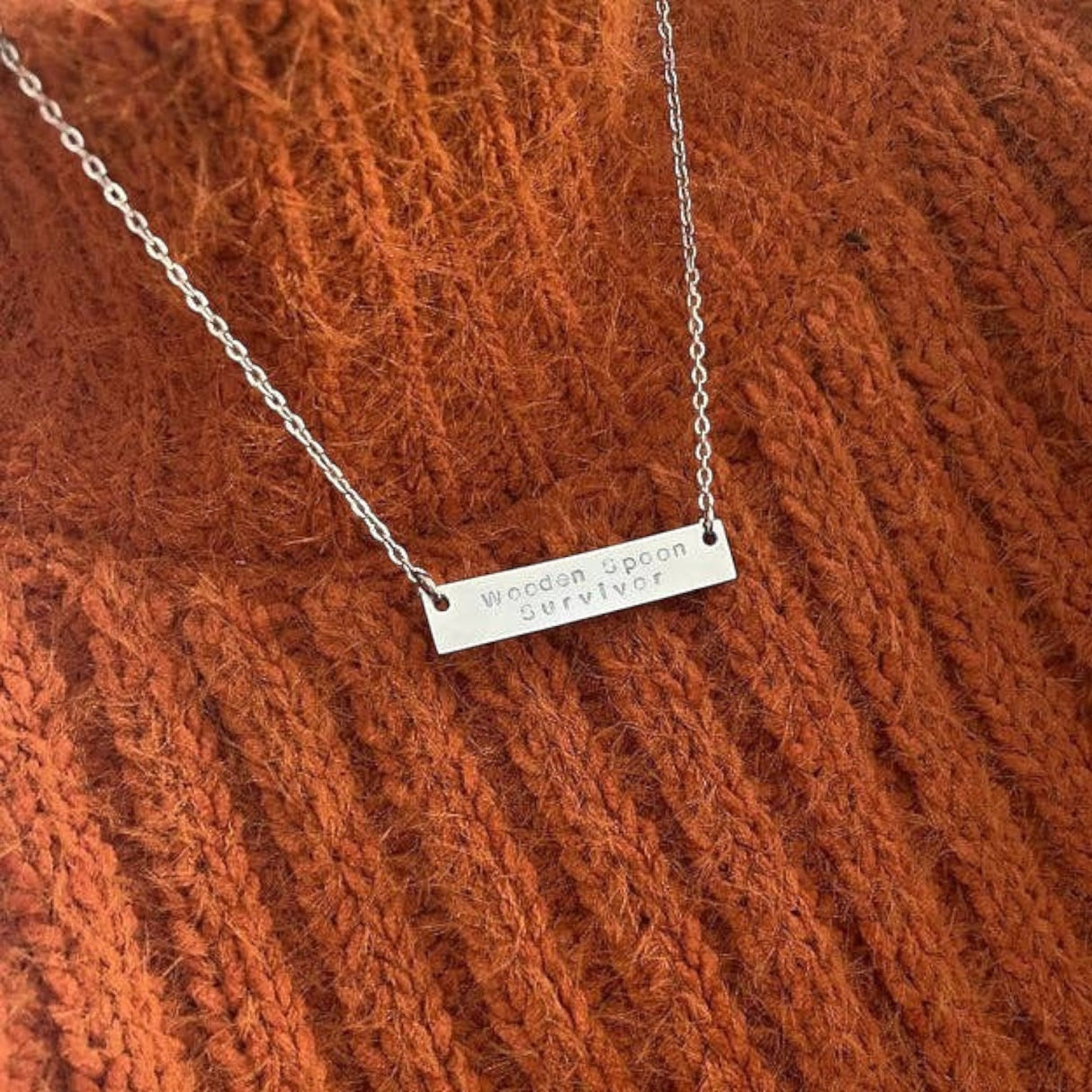 Rudies and Co Wooden Spoon Survivor Necklace