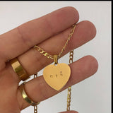 Rudies and Co Grá Irish Engraved Love Heart Necklace