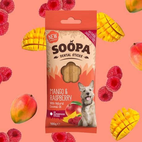 Soopa Mango & Raspberry Dog Dental Sticks