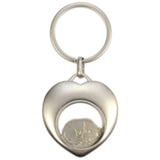 Heart Trolley Coin Keyring